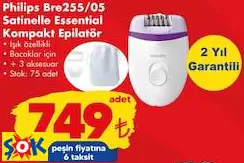 PHİLİPS BRE255/05 SATİNELLE ESSENTİAL KOMPAKT EPİLATÖR